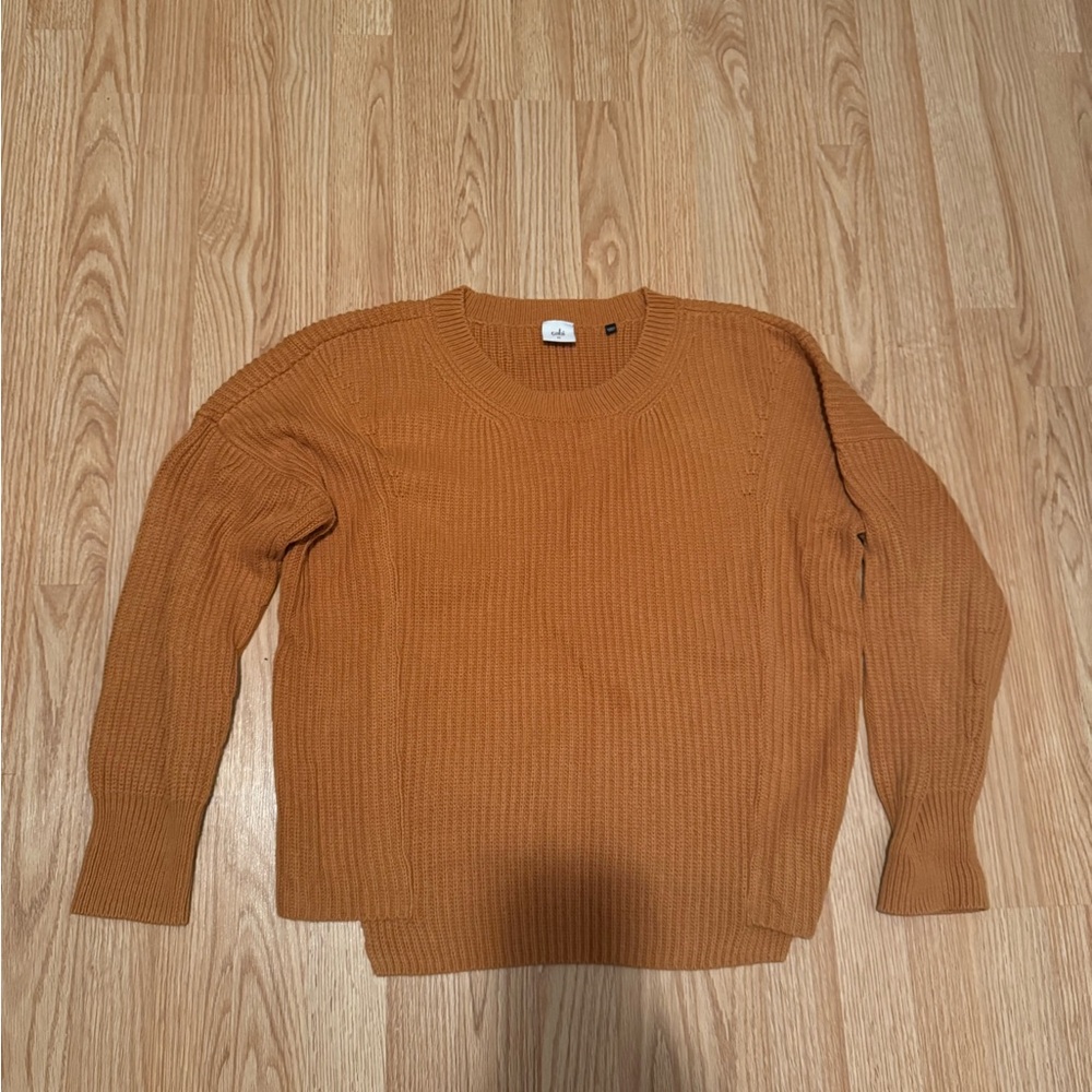 CAbi Men's Tan Crewneck Sweater
